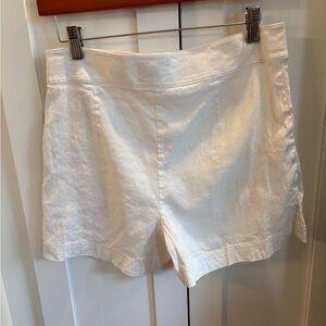 Theory linen white shorts size 6